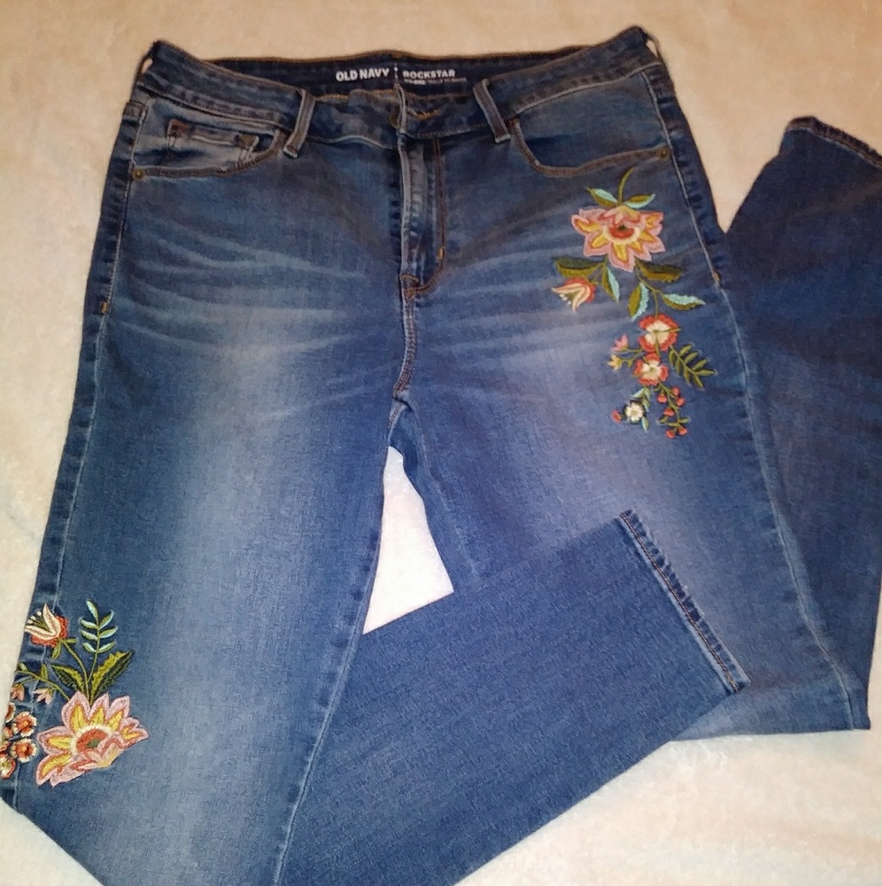 Old Navy Embroidered Jeans